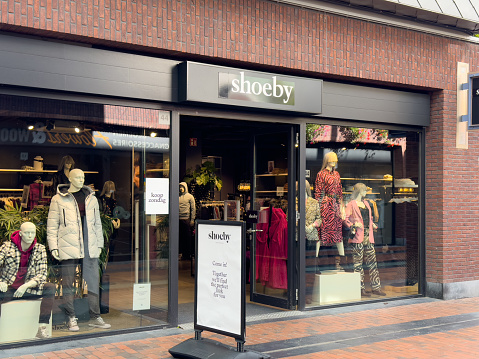 Barendrecht, The Netherlands – October 16, 2023: The clothing brand Shoeby is facing difficulties attributed to the impact of the coronavirus. In an effort to avoid bankruptcy, the company is negotiating with its creditors