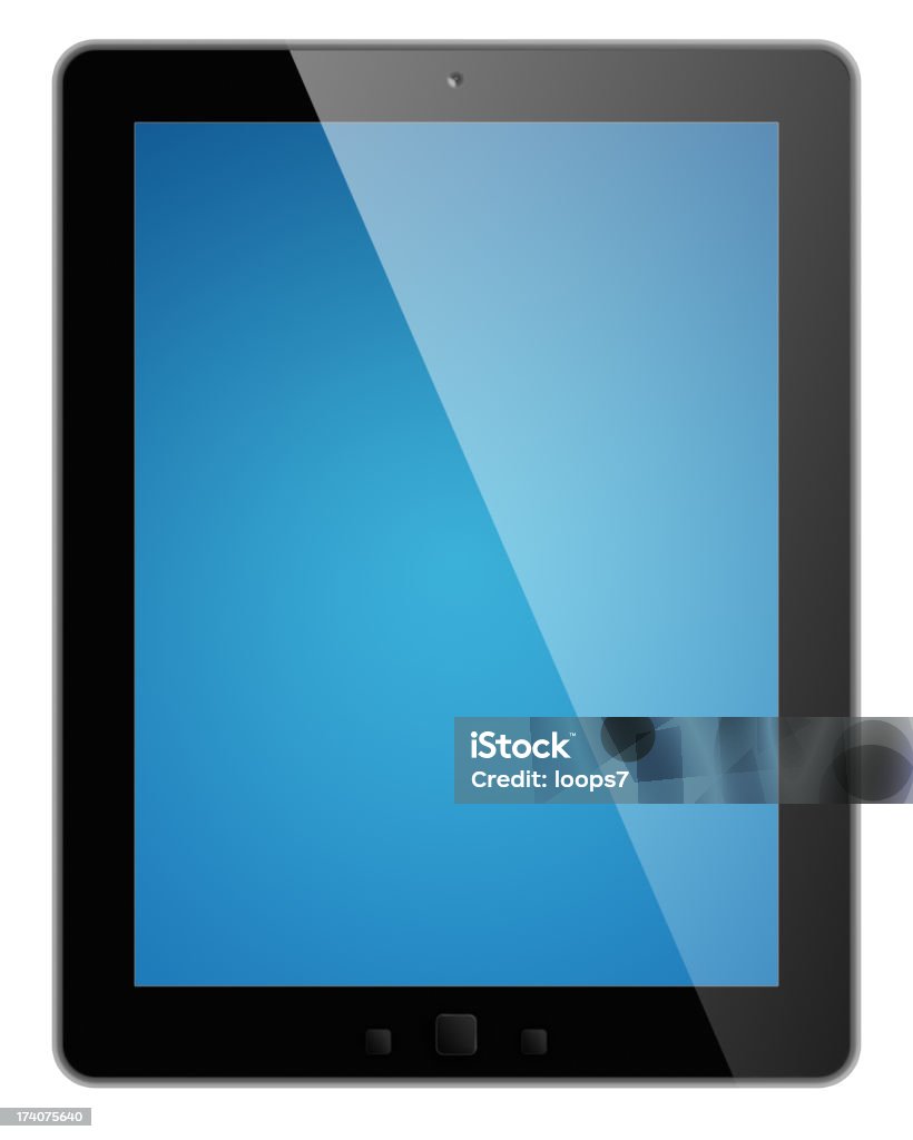 Digitale tablet mit Schneidepfaden - Lizenzfrei Berührungsbildschirm Stock-Foto