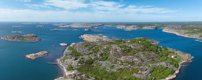 Wooden footpath along the coast in Galicia, Spain, Atlantic ocean, province of Pontevedra, Praia Abelleira, San Vicente do Grove