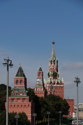 The Spasskaya Tower of the Moscow Kremlin, Russia