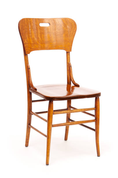 istock Antique Chair Front, Positioned at Angle, Isolated on White Background 174076075
