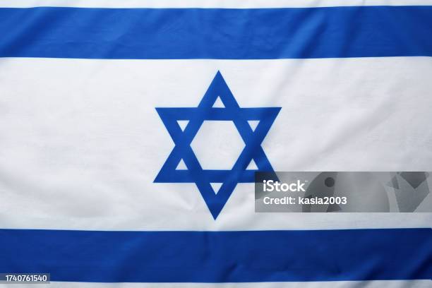 Israel Flag Independence Day Of Israel Israel Flag Beautifully Waving Wave With Star Of David Over White Wooden Background National Pride Of Israel Patriotism And Commonwealth Top View Mock Up Stock Photo - Download Image Now