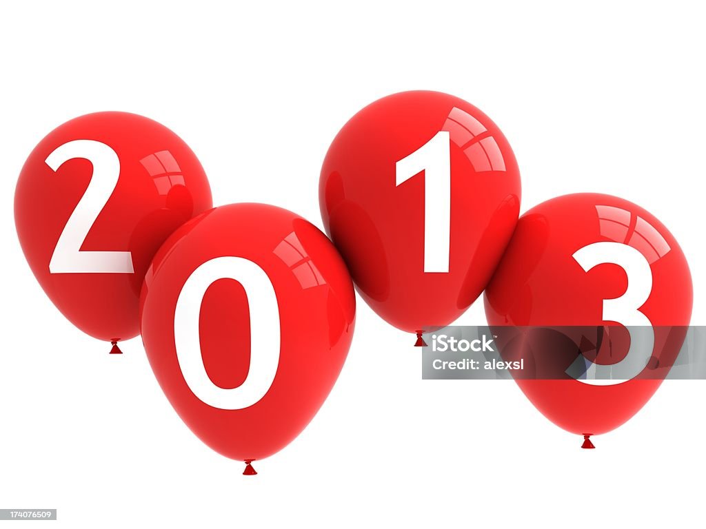 Nuovo anno 2013 palloncini - Foto stock royalty-free di 2012