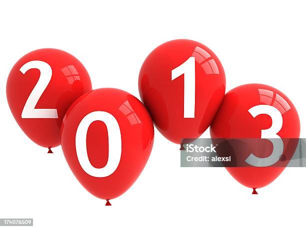 Nuovo Anno 2013 Palloncini - Fotografie stock e altre immagini di 2012 - 2012, 2013, Calendario
