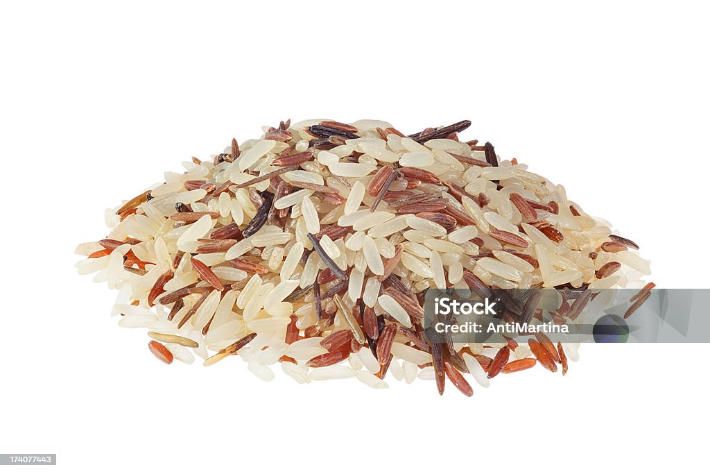 wild rice, isoliert auf weiss - Lizenzfrei Haufen Stock-Foto