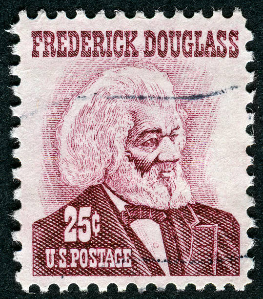 frederick douglass stamp - slavery civil rights history african ethnicity foto e immagini stock