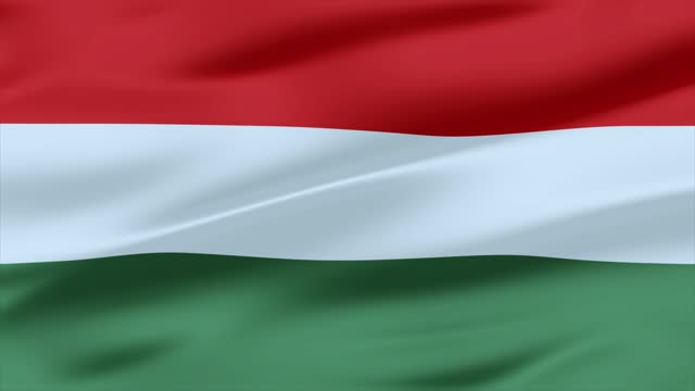 Hungary Flag Waving Seamless - Slow Motion High Quality 4K