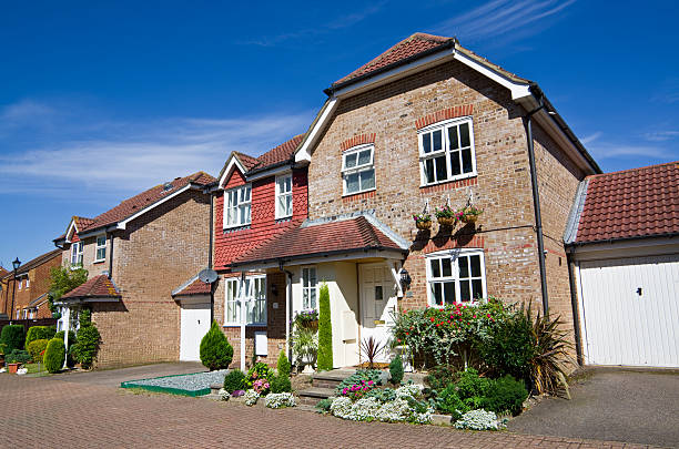 istock Modern housing in England with gardens 174078097