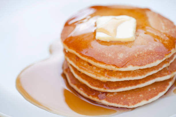 istock Close up Pancakes with Syrup and Butter 174078591