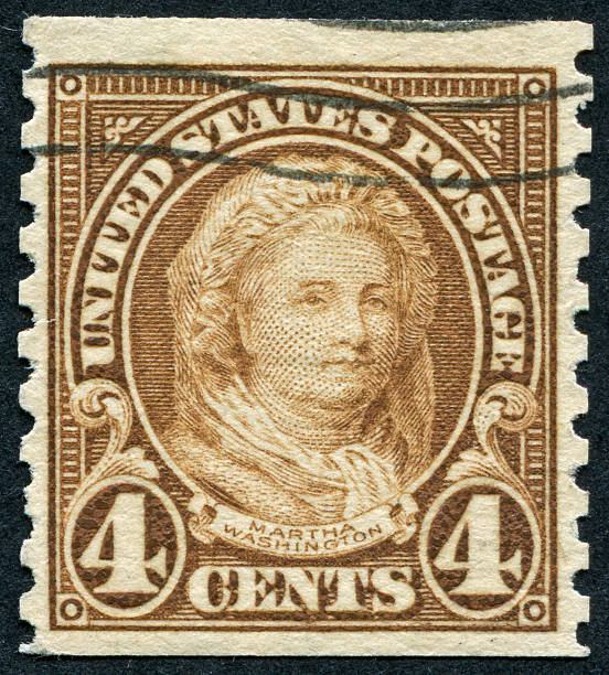 martha washington carimbo - president postage stamp profile usa imagens e fotografias de stock