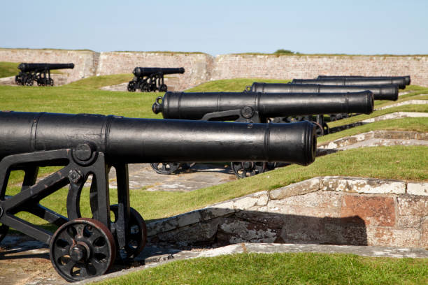 istock Cannons on the wall at Fort George, Scotland 174084641