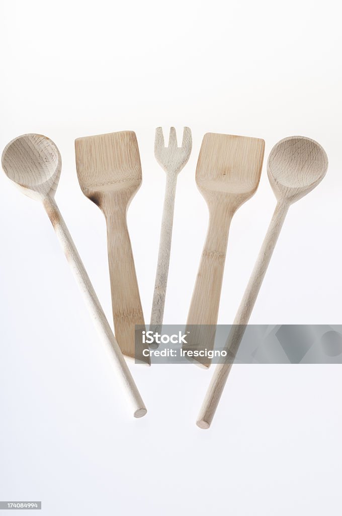 ladles- Utensile da cucina in legno - Foto stock royalty-free di Articoli casalinghi