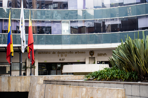 Bogota, Colombia - October 16th 2023. Facade of the Urban Development Institute of Bogota.