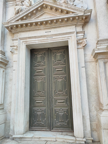 Facade of San Moise Church in Venice at Italy.