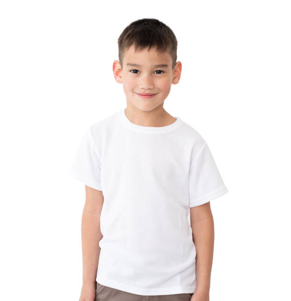 istock Cute little boy wearing blank t-shirt 1740897484
