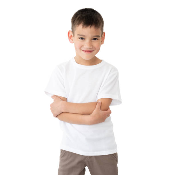 istock Cute little boy wearing blank t-shirt 1740897487