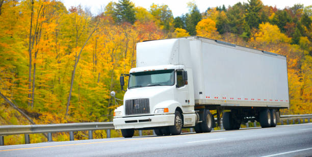istock Truck on a road. 1740900911