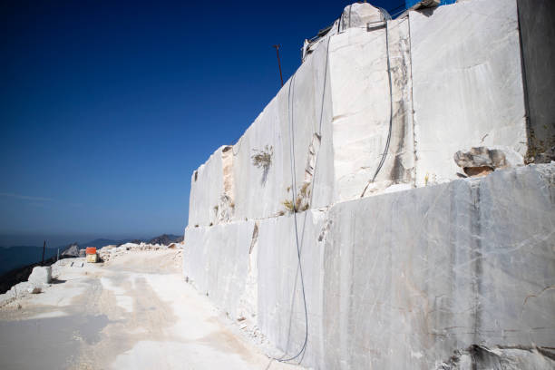 istock Documentation of the extraction of white marble 1740926258