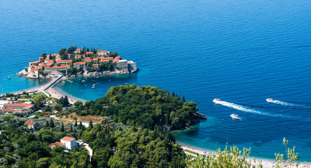 istock Sveti Stefan island in Montenegro 1740941711