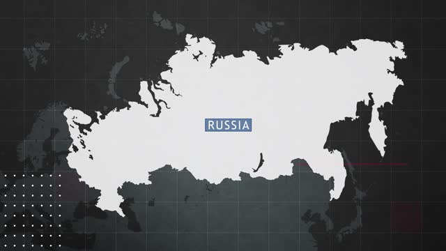 4K Russia Map with soft background.