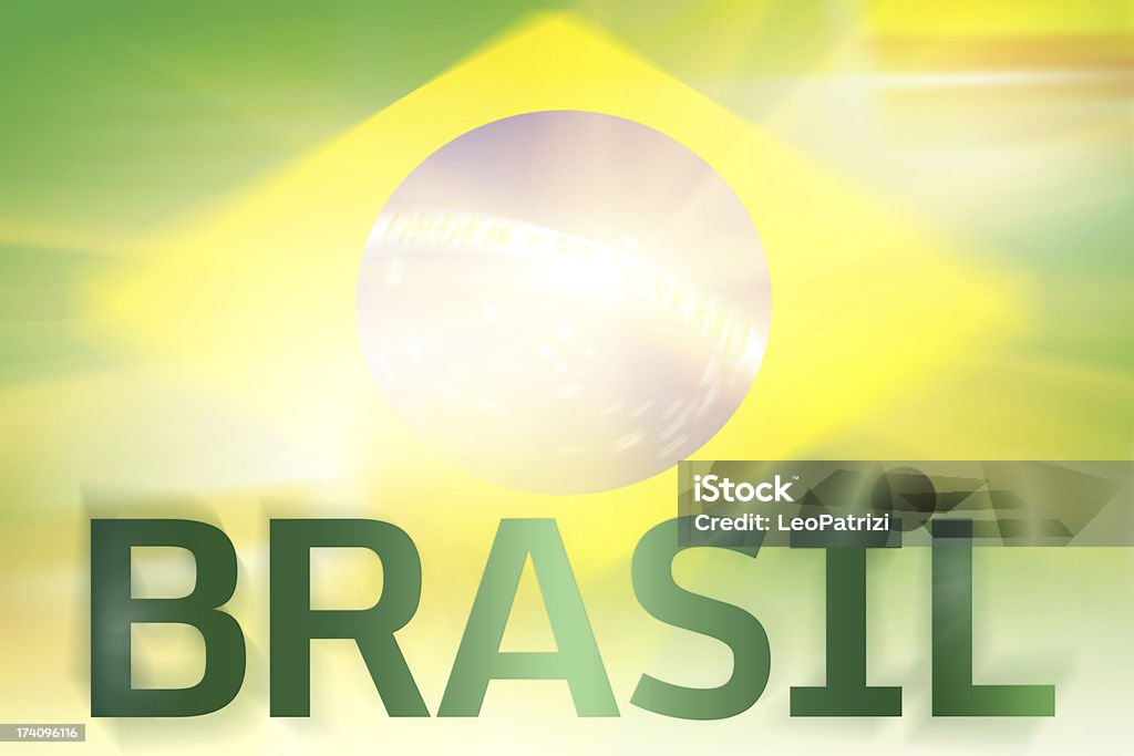 Brasil écrit sur abstrait fond de drapeau - Photo de Basket-ball libre de droits