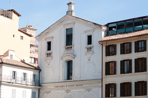 Historic buildings at Old town in Rome, Italy