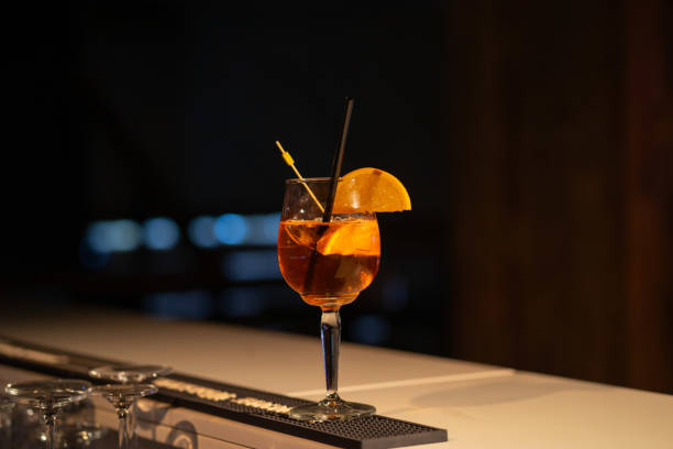 istock Orange Gin and Tonic with orange slice and ice №2 1741008281
