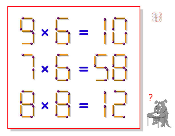 Matchstick Mayhem Math 40+ Matchstick Math Stock Illustrations, Royalty-Free Vector Graphics ...