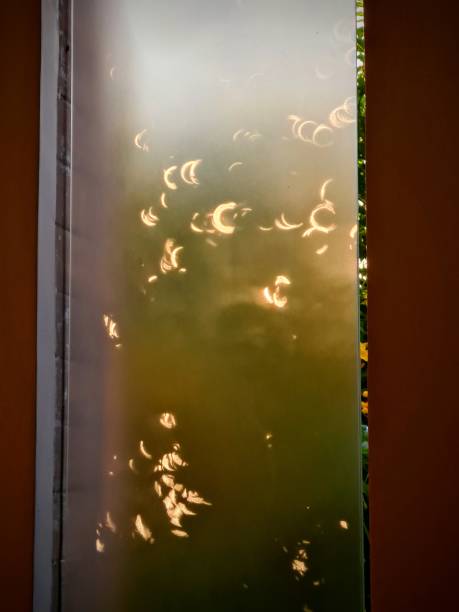 istock Shadows of the annular eclipse on the window 1741018301