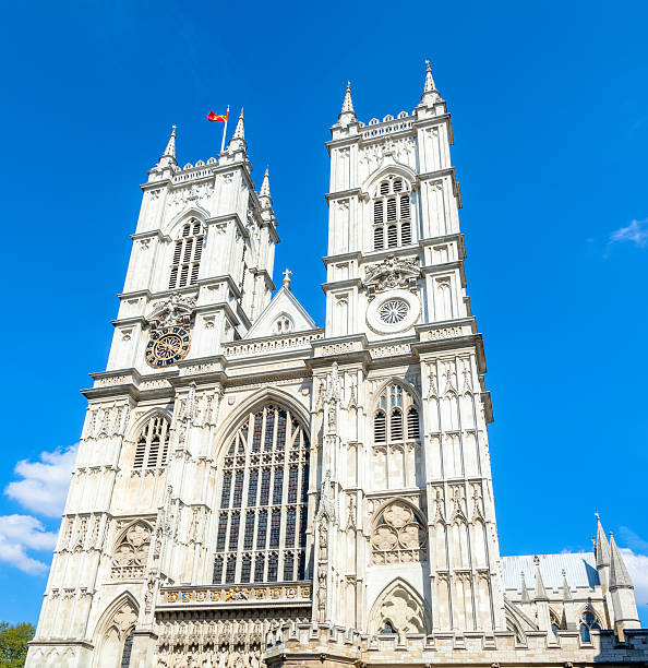 istock Westminster Abbey with Flag in Sunshine 174101976