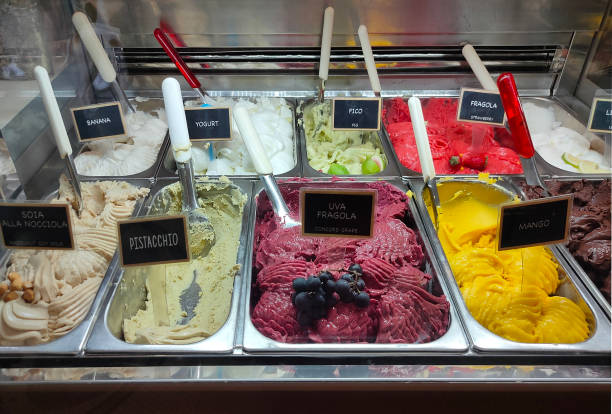 istock Italian ice cream in cafe 1741023007