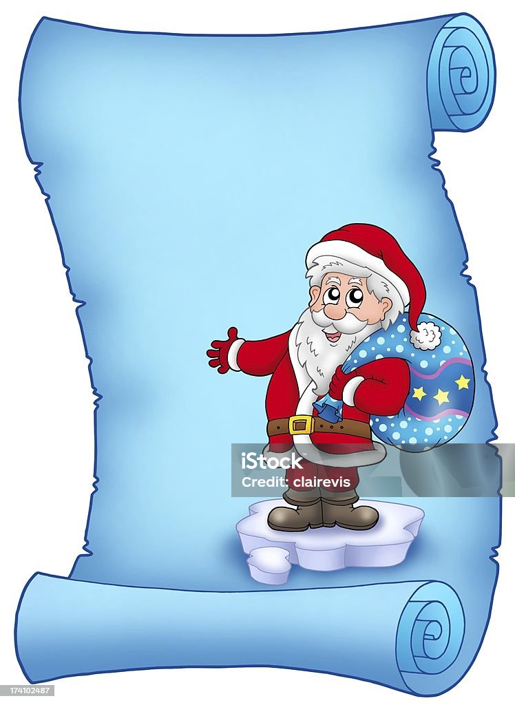 Azul Pergaminho com Santa Claus 3 - Royalty-free Adulto Foto de stock