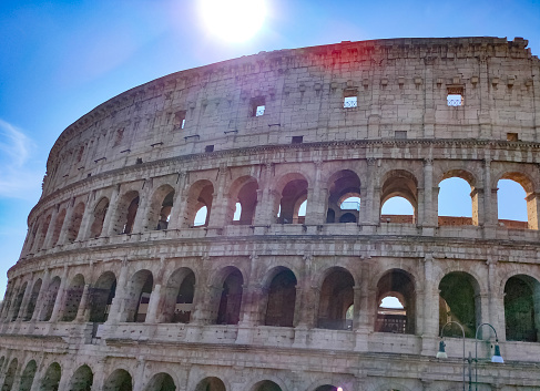 The fragment of Colosseum, Rome at Italy
