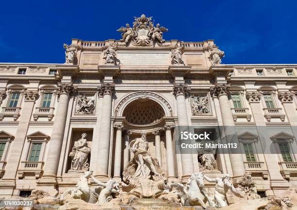The Trevi Fountain Stock Photo - Download Image Now - Ancient, Arch - Architectural Feature, Architectural Column