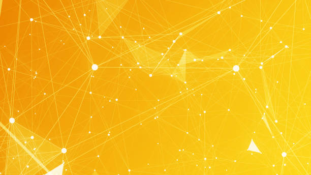 Abstract concepts of cybersecurity technology and digital data protection. Protect internet network connection with polygons, dots and lines with  background