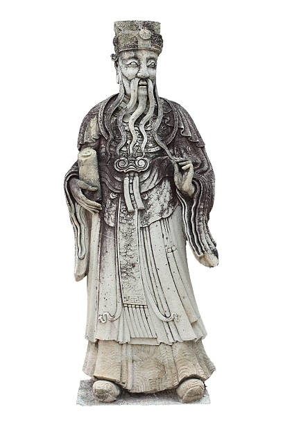 istock Isolated stone statue of Chinese philosopher 174105596