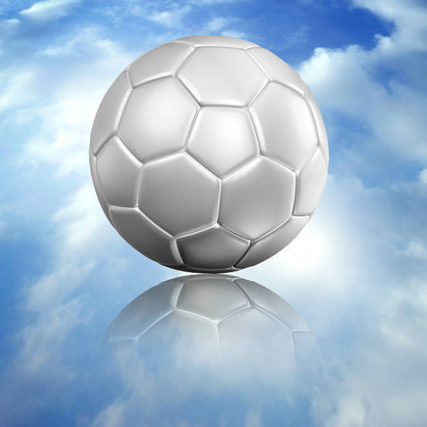 istock Soccer football and reflect on blue sky 174105755