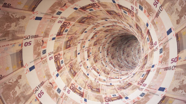 istock Flying forward in a 50 Euro closed tunnel 1741059641