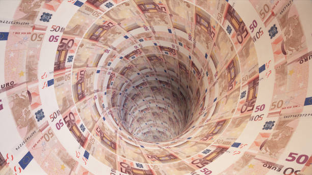 istock Flying forward in a 50 Euro closed tunnel 1741060224