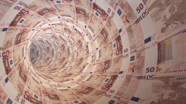 istock Flying forward in a 50 Euro closed tunnel 1741060839