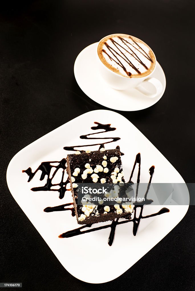 Cappuccino e Brownie - Royalty-free Assado no Forno Foto de stock
