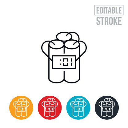 An icon of a time bomb ticking down to explosion. The icon includes editable strokes or outlines using the EPS vector file.
