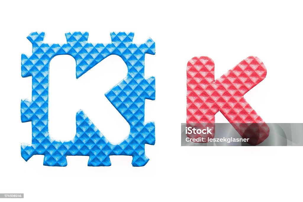 Kolorowe litery K Alfabet dla dzieci - Zbiór zdjęć royalty-free (Alfabet)