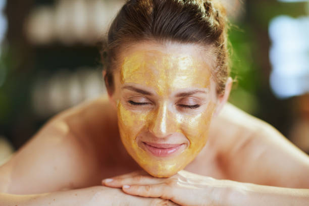 istock relaxed modern woman in spa salon laying on massage table 1741133886