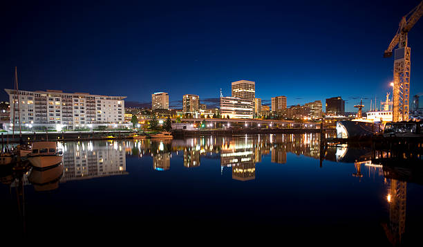 istock Night Thea Foss Waterway Downtown Tacoma Waterfront Skyline Working Harbor 174117002