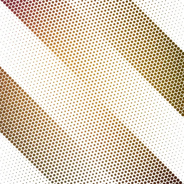 Vector illustration of Honeycomb pattern with golden brown gradient diagonally intersected by white spaces.