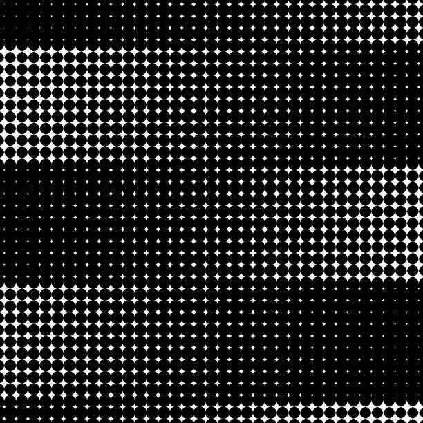 Horizontal stripes characterized by a duotone color scheme. Within these bands, a meticulous arrangement of dots is observed, progressively fading from one end to another. This gradation in the dot density offers a dynamic visual rhythm across the horizontal expanse, demonstrating a blend of simplicity and intricacy. The juxtaposition of the contrasting duotone colors, alongside the fading dot pattern, results in a compelling visual narrative that captivates and maintains viewer attention. The utilization of a fading pattern within structured bands accentuates the professional precision and modern aesthetic inherent in the design.