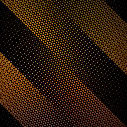 Six golden sections of diagonal fading dark pattern of circular dots