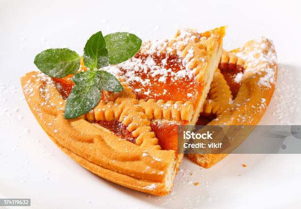 Gittermuster Aprikosenkuchen Stockfoto und mehr Bilder von Blatt - Pflanzenbestandteile - Blatt - Pflanzenbestandteile, Dessert, Dessertpasteten