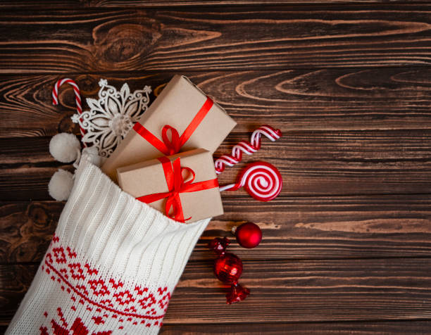 Christmas stocking with gifts